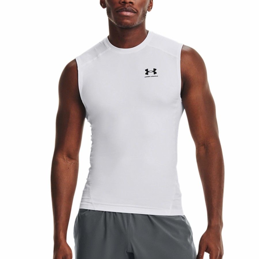 * Special Offer Heatgear Compression Tank White/Black Men'S