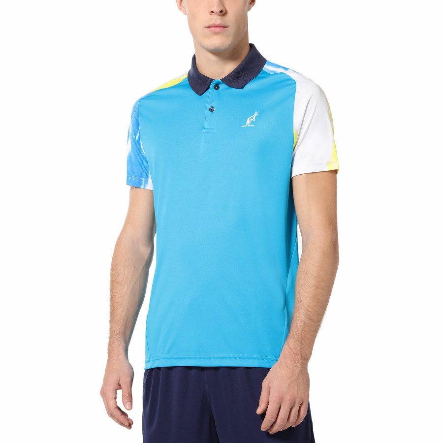 * Bargain Sale Ace Blaze Polo Bianco/Turchese Men'S