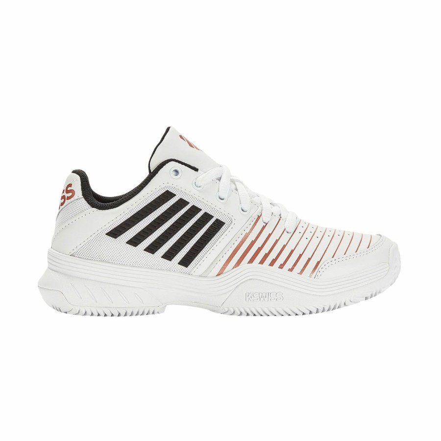 * Discount Online Court Express Clay White/Black/Rosegold Shoes