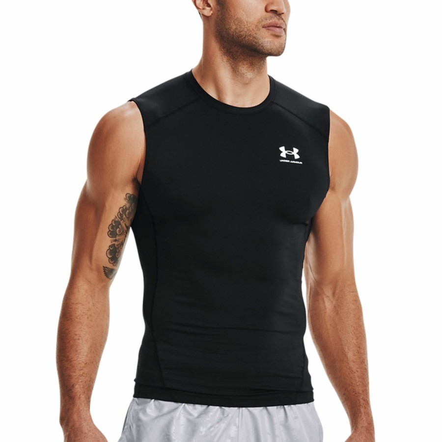 * Limit Offer Heatgear Compression Tank Black/White Men'S