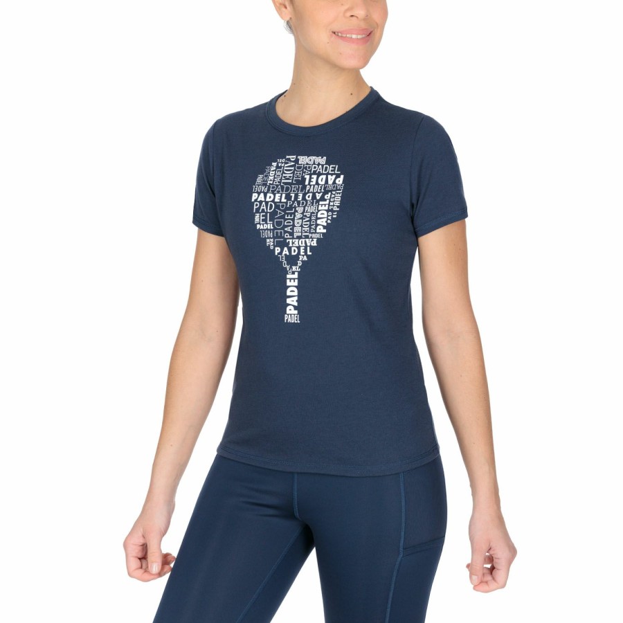 * Prefential Price Typo T-Shirt Dark Blue Women'S