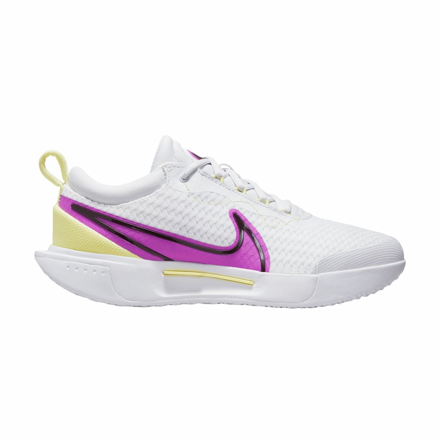 * Bargain Sale Court Zoom Pro Hc White/Fuchsia Dream/Citron Tint/Earth Shoes