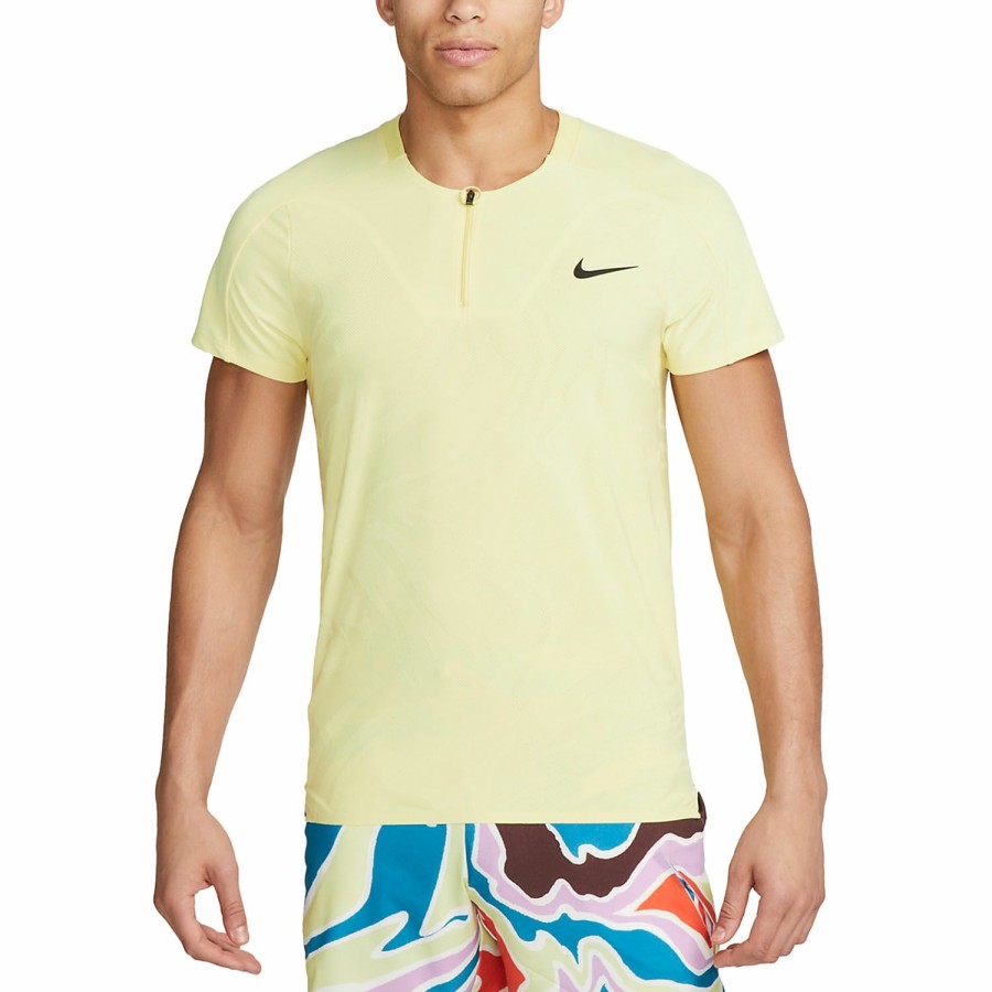 * Sales Online Court Dri-Fit Adv Slam Polo Lemon Chiffon/Black Men'S